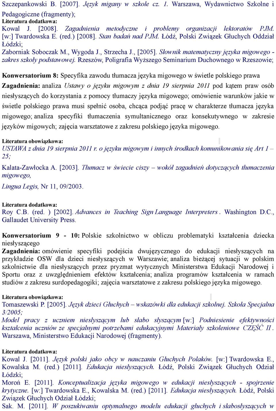 Słownik matematyczny języka migowego - zakres szkoły podstawowej.