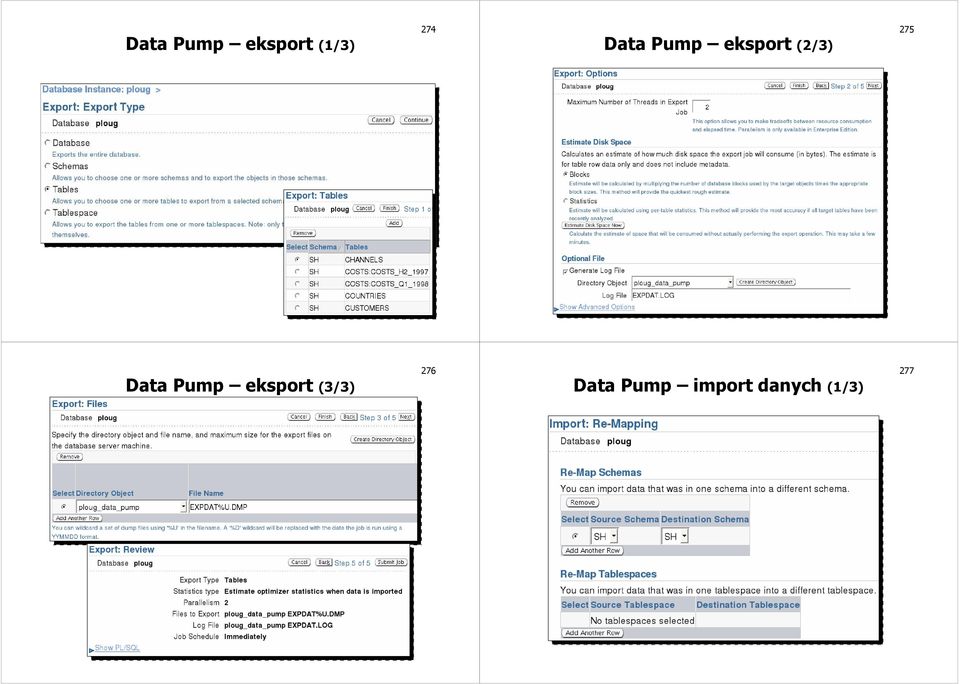 Data Pump eksport (3/3) 276