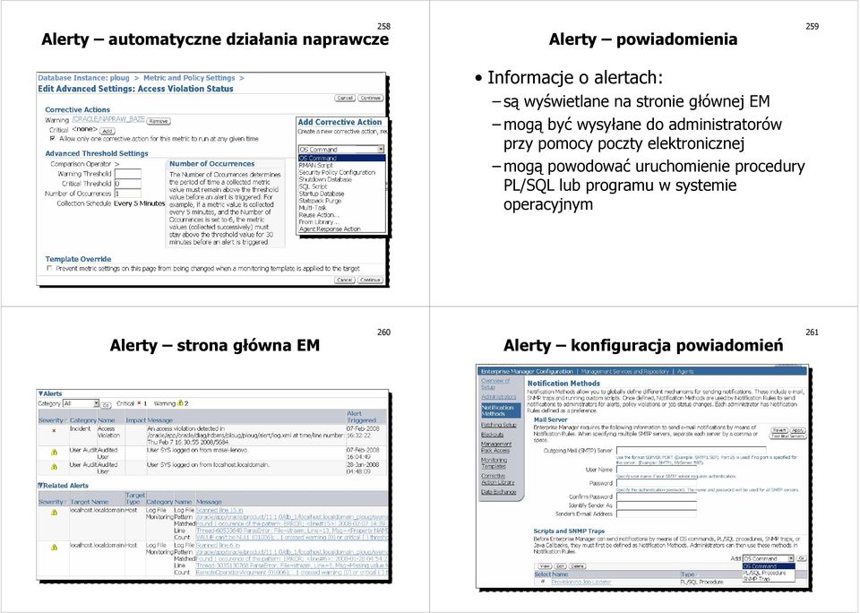 przy pomocy poczty elektronicznej mogą powodować uruchomienie procedury PL/SQL lub