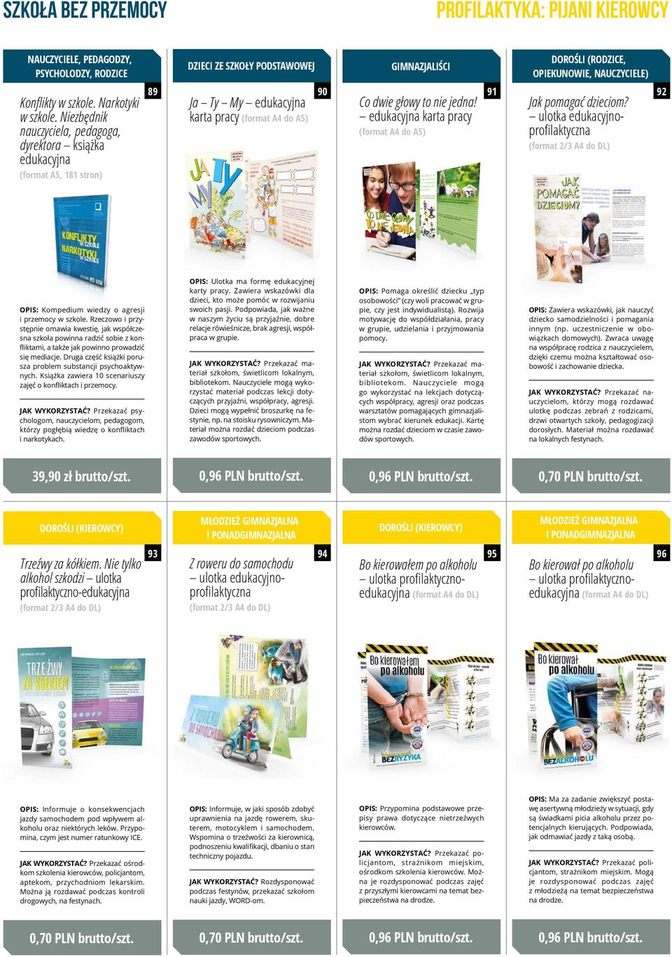 edukacyjna karta pracy (format A4 do A5) DOROŚLI (RODZICE, OPIEKUNOWIE, NAUCZYCIELE) 89 90 91 92 Jak pomagać dzieciom?