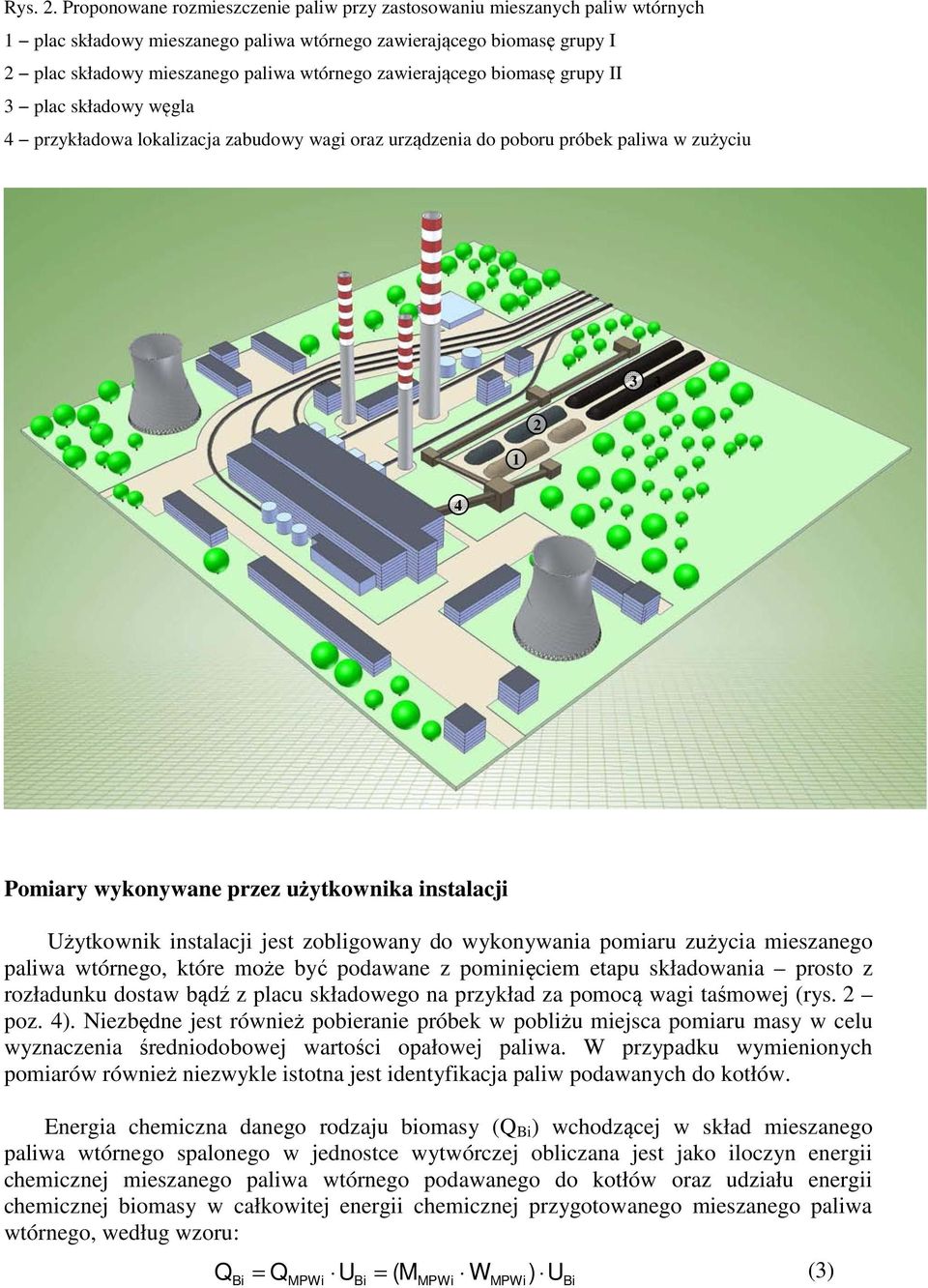 biomasę grupy II plac składowy węgla 4 przykładowa lokalizacja zabudowy wagi oraz urządzeia do poboru próbek paliwa w zużyciu 2 1 4 Pomiary wykoywae przez użytkowika istalacji Użytkowik istalacji