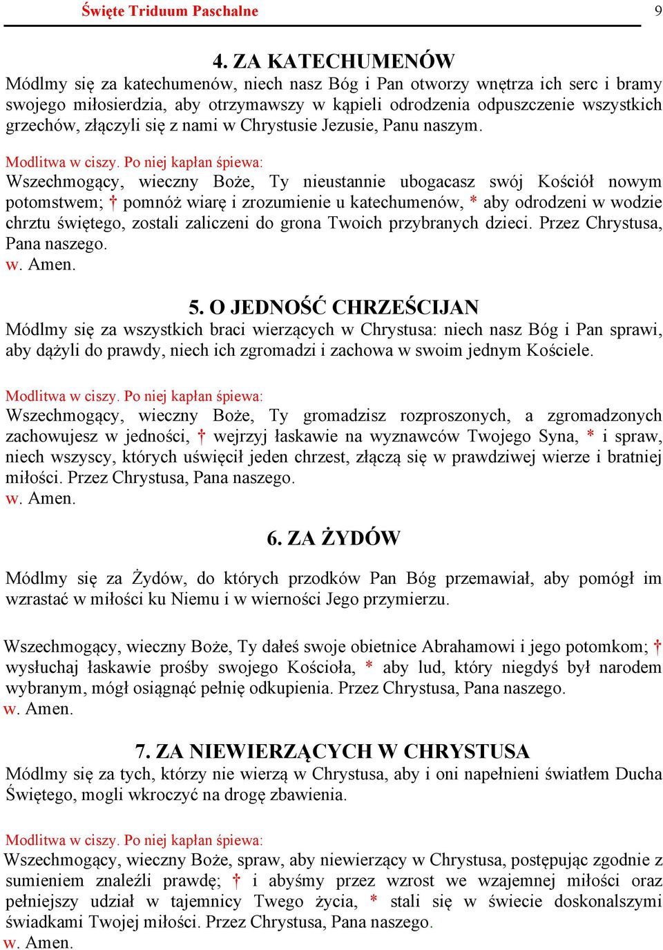 się z nami w Chrystusie Jezusie, Panu naszym. Modlitwa w ciszy.