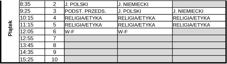 NIEMIECKI 10:15 4 RELIGIA/ETYKA RELIGIA/ETYKA