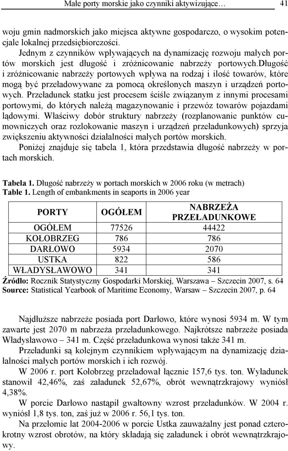 długość i zróżnicowanie nabrzeży portowych wpływa na rodzaj i ilość towarów, które mogą być przeładowywane za pomocą określonych maszyn i urządzeń portowych.