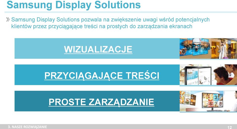 przyciągające treści na prostych do zarządzania ekranach
