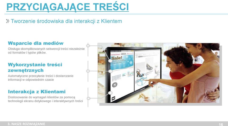 Wykorzystanie treści zewnętrznych Automatyczne przesyłanie treści i dostarczanie informacji w odpowiednim
