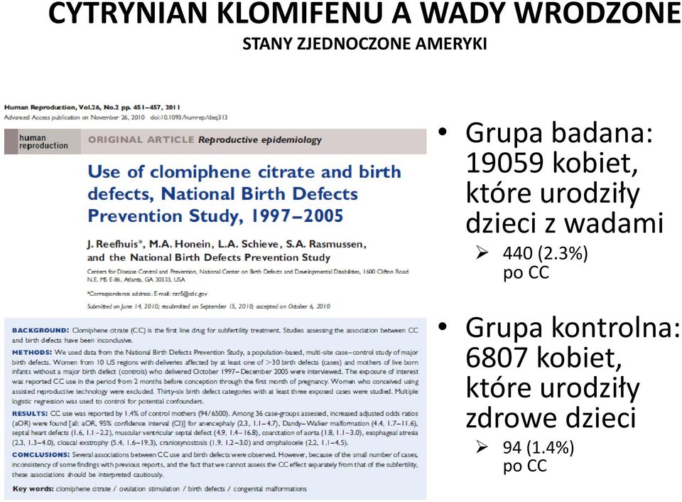 które urodziły dzieci z wadami 440 (2.