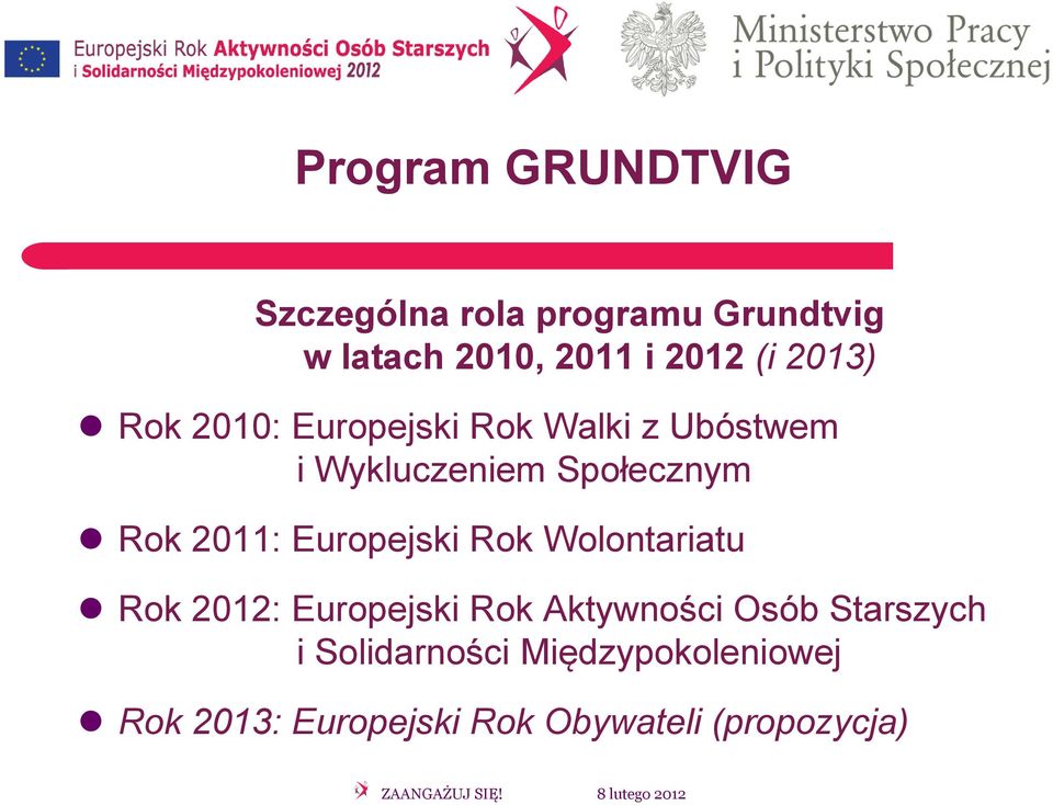 Europejski Rok Wolontariatu Rok 2012: Europejski Rok Aktywności Osób