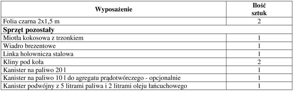 Kanister na paliwo 20 l 1 Kanister na paliwo 10 l do agregatu prądotwórczego