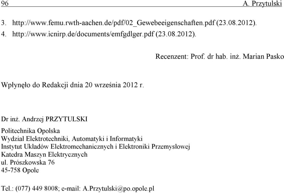 Dr inż.