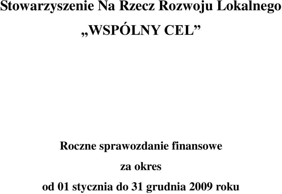 sprawozdanie finansowe za okres