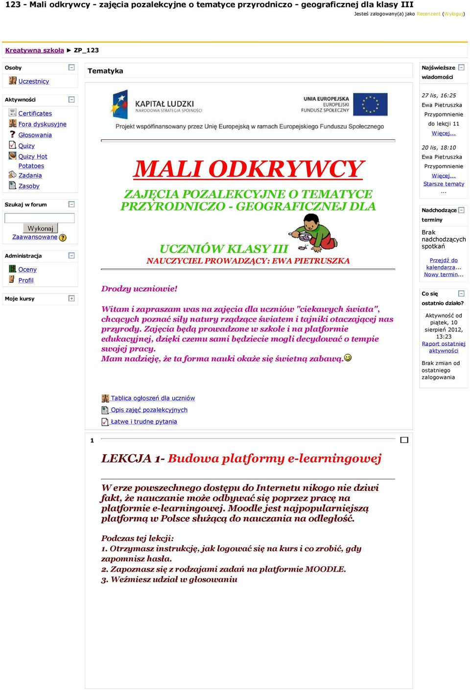 TEMATYCE PRZYRODNICZO - GEOGRAFICZNEJ DLA Drodzy uczniowie!