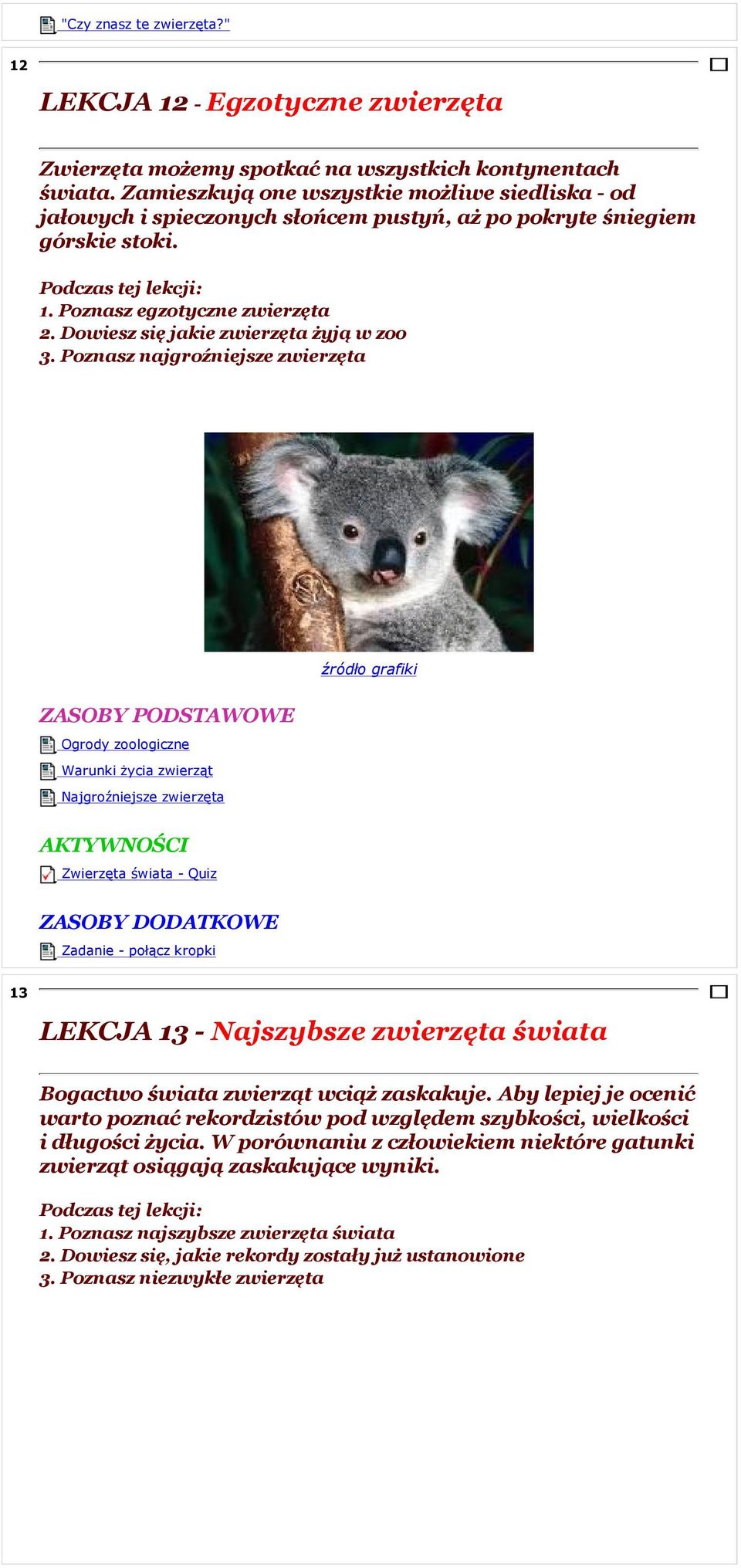 Dowiesz się jakie zwierzęta żyją w zoo 3.