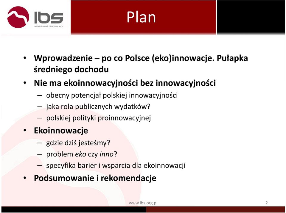 polskiej innowacyjności jaka rola publicznych wydatków?