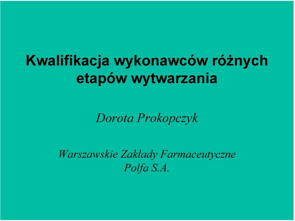 Dorota Prokopczyk