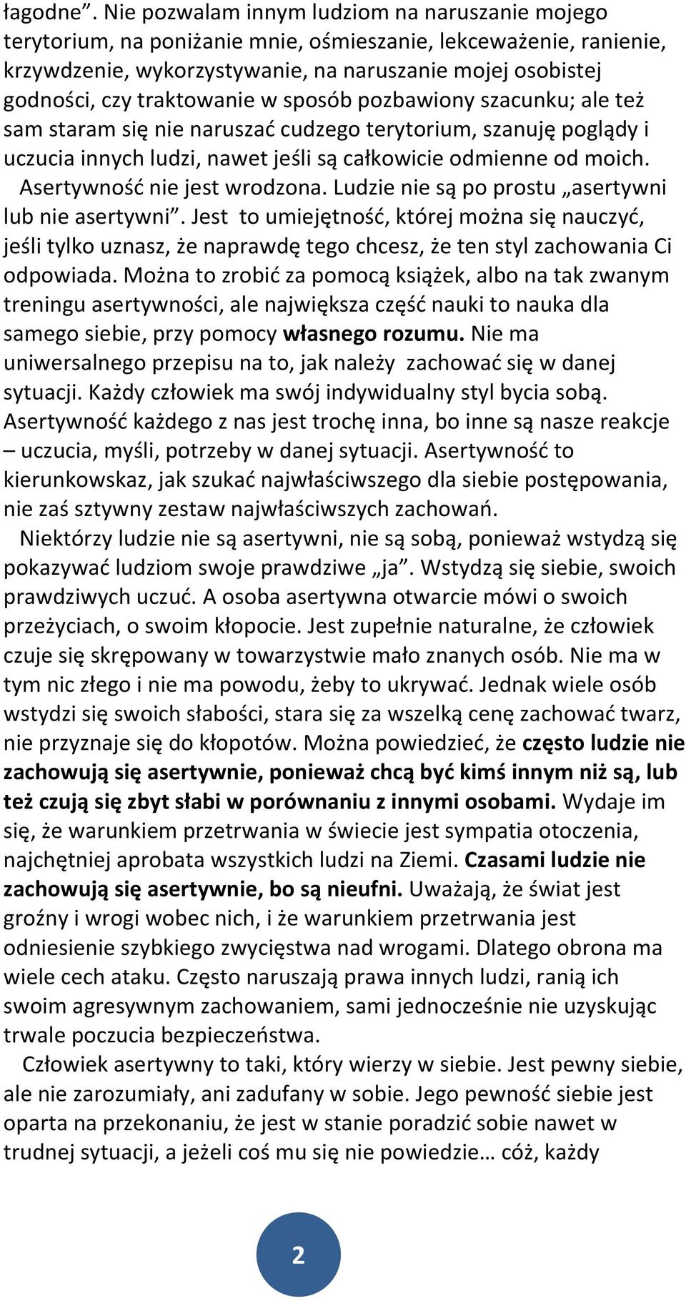 Scenariusz Lekcji Wychowawczej Uczenie AsertywnoŚci Pdf Free Download 8069