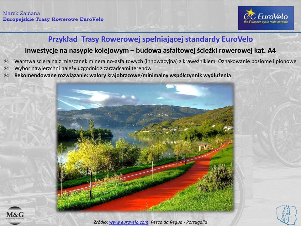 Oznakowanie poziome i pionowe Wybór nawierzchni należy uzgodnić z zarządcami terenów.