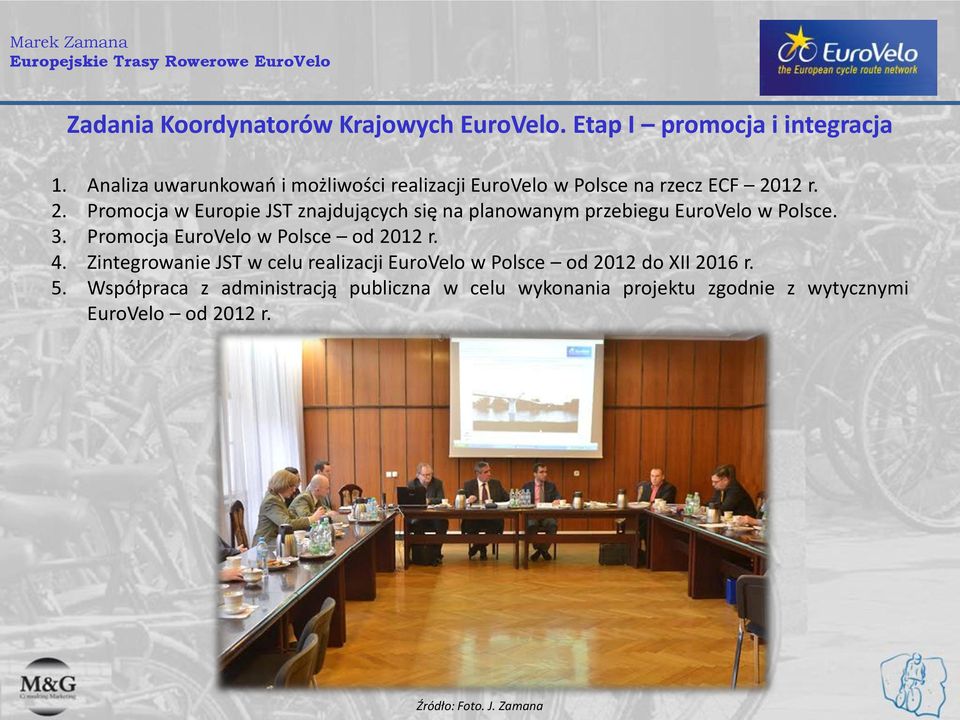 12 r. 2. Promocja w Europie JST znajdujących się na planowanym przebiegu EuroVelo w Polsce. 3.