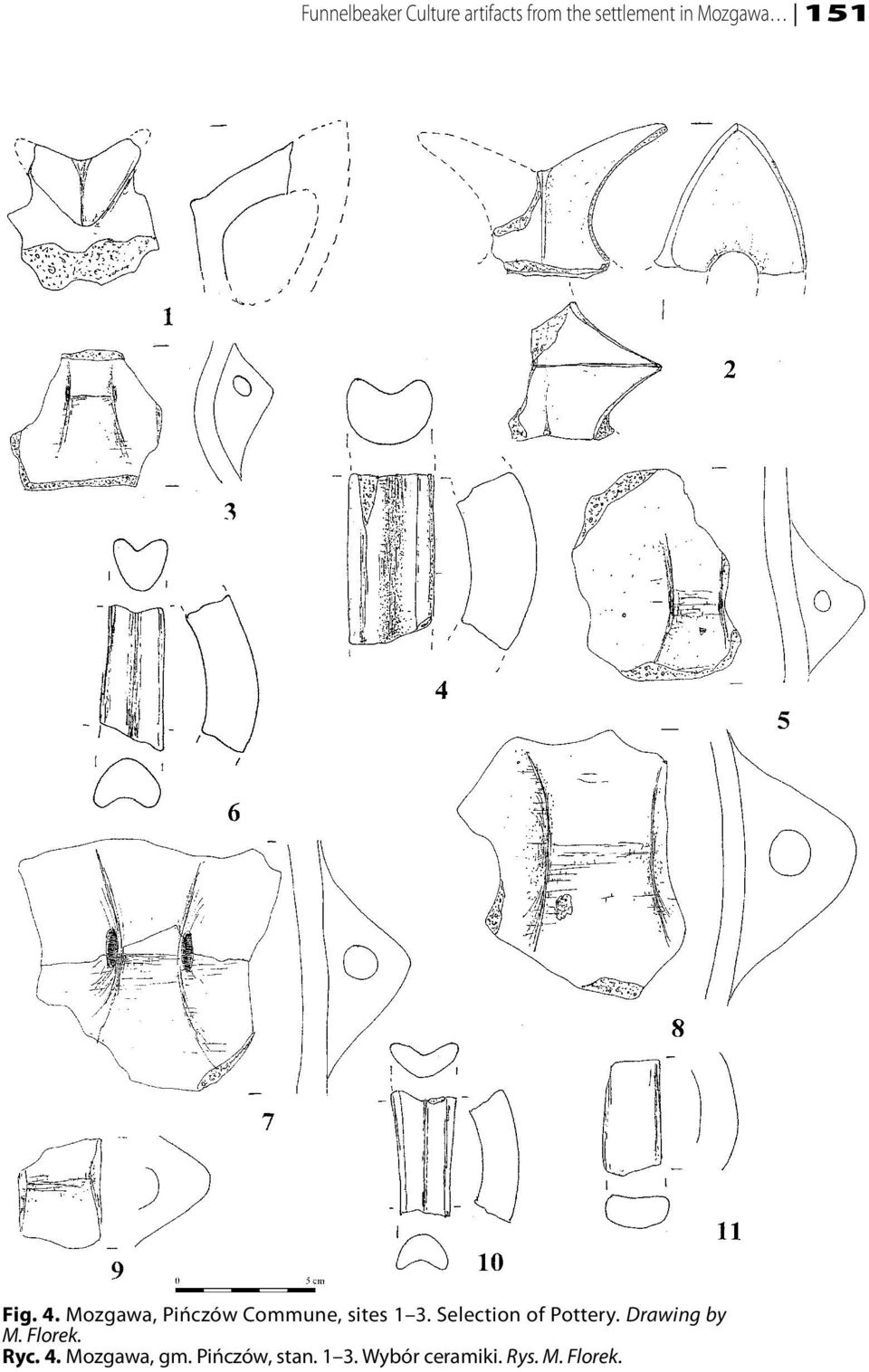 Selection of Pottery. Drawing by M. Florek. Ryc. 4.