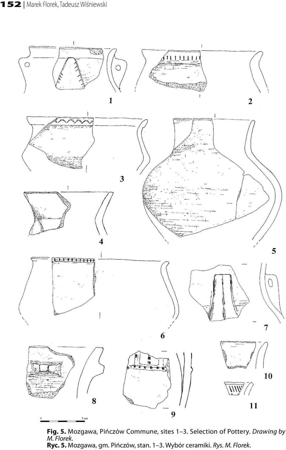 Selection of Pottery. Drawing by M. Florek. Ryc.