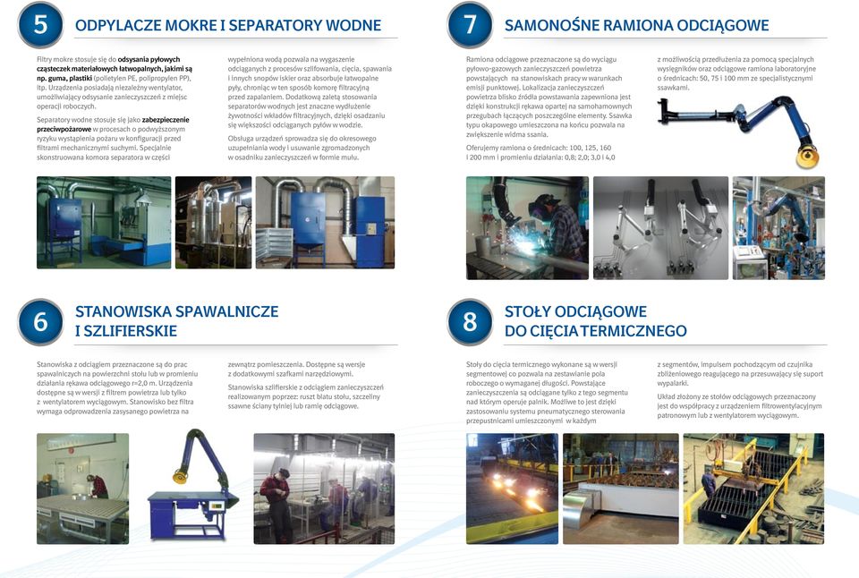 Separatory wodne stosuje się jako zabezpieczenie przeciwpożarowe w procesach o podwyższonym ryzyku wystąpienia pożaru w konfiguracji przed filtrami mechanicznymi suchymi.