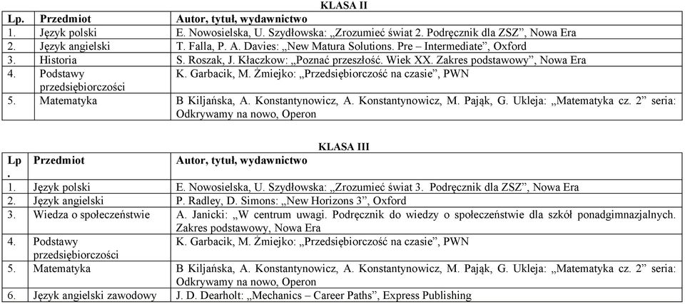 Davies: New Matura Solutions Pre Intermediate, Oxford II 6 Język