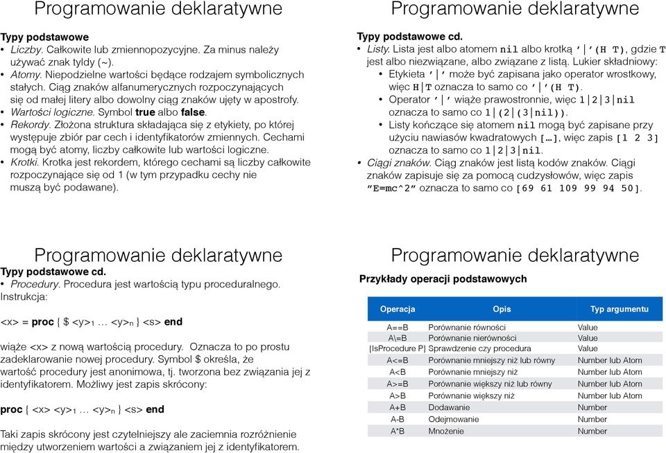 Złożona struktura składająca się z etykiety, po której występuje zbiór par cech i identyfikatorów zmiennych. Cechami mogą być atomy, liczby całkowite lub wartości logiczne. Krotki.