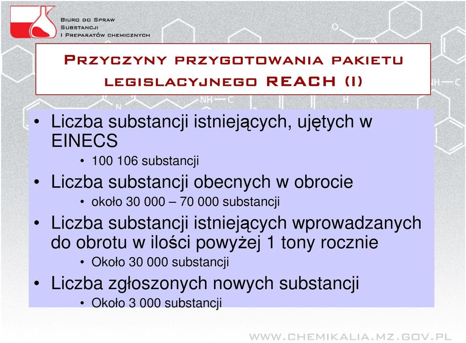 substancji istniejcych wprowadzanych do obrotu w iloci powyej 1 tony