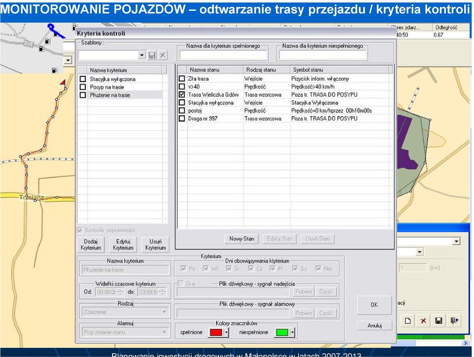 kryteria kontroli Planowanie