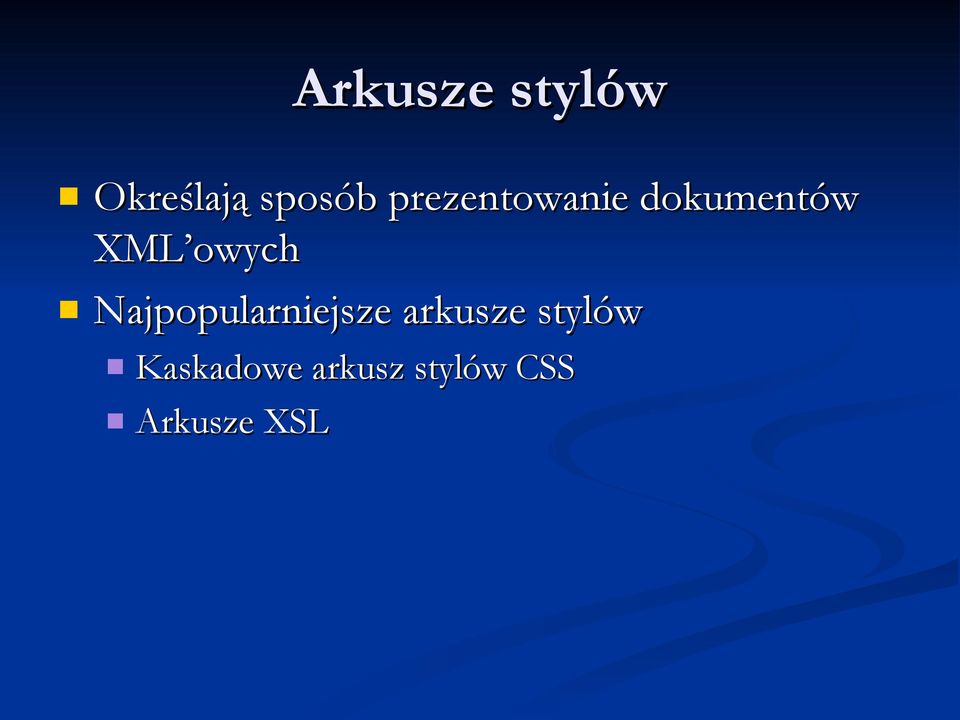 Najpopularniejsze arkusze stylów