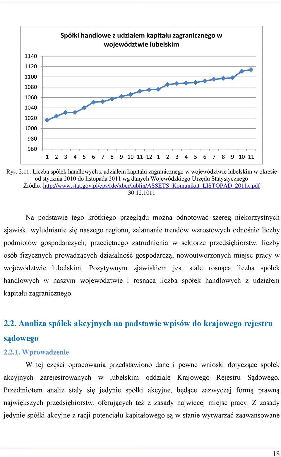 1011 Na podstawie tego krótkiego przeglądu można odnotować szereg niekorzystnych zjawisk: wyludnianie się naszego regionu, załamanie trendów wzrostowych odnośnie liczby podmiotów gospodarczych,