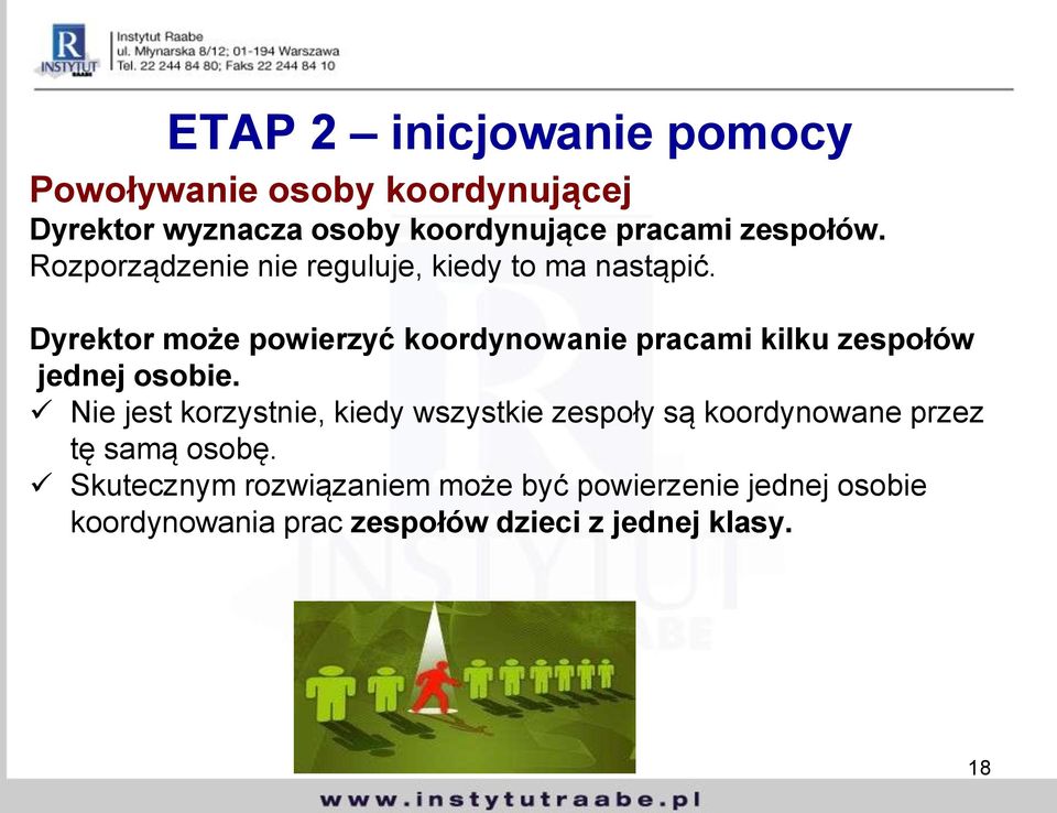 Dyrektor może powierzyć koordynowanie pracami kilku zespołów jednej osobie.