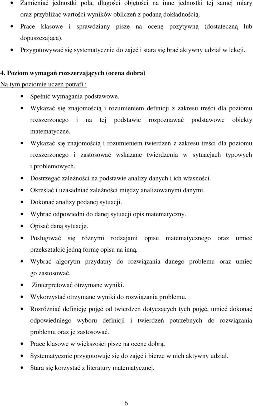 PRZEDMIOTOWY SYSTEM OCENIANIA MATEMATYKI - PDF Darmowe Pobieranie