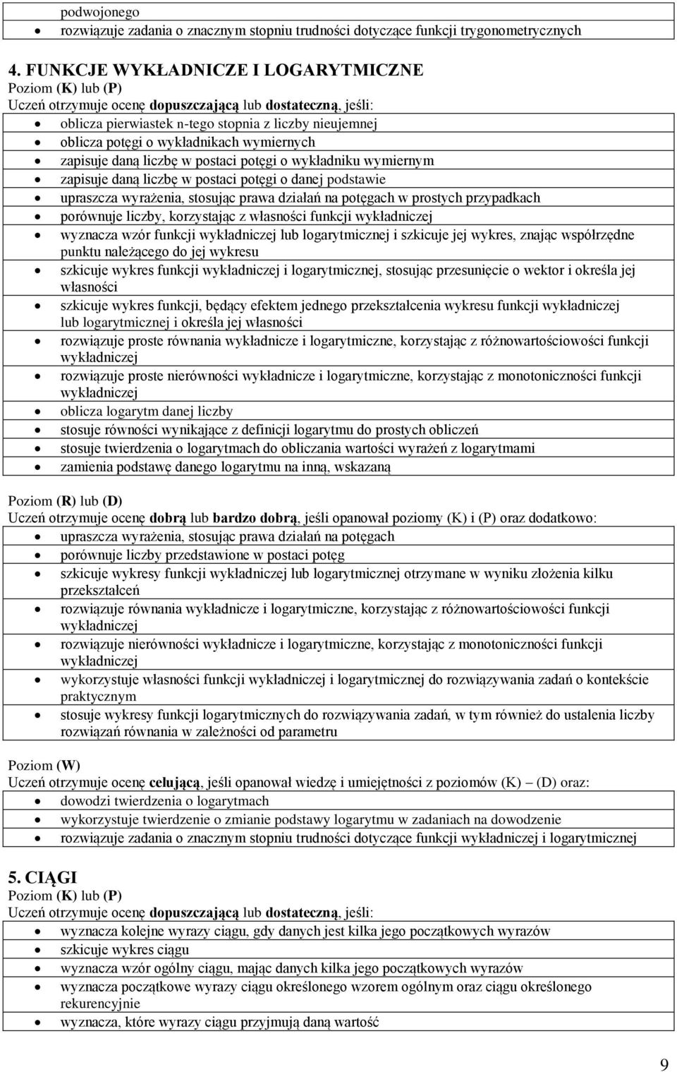 liczbę w postci potęgi o dnej podstwie uprszcz wyrżeni, stosując prw dziłń n potęgch w prostych przypdkch porównuje liczby, korzystjąc z włsności funkcji wykłdniczej wyzncz wzór funkcji wykłdniczej