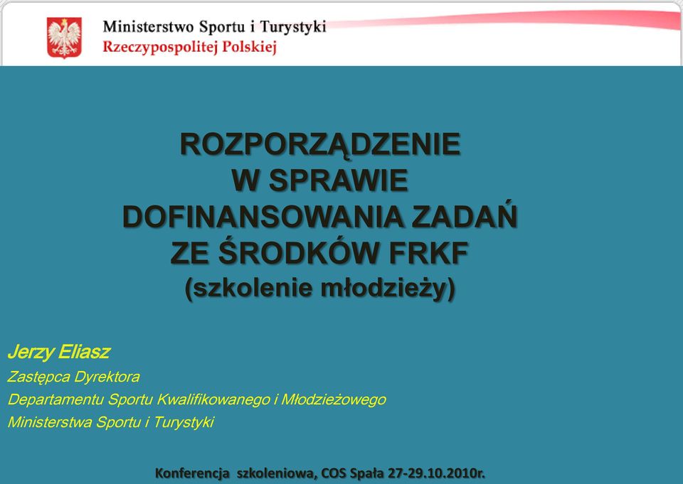 Departamentu Sportu Kwalifikowanego i Młodzieżowego