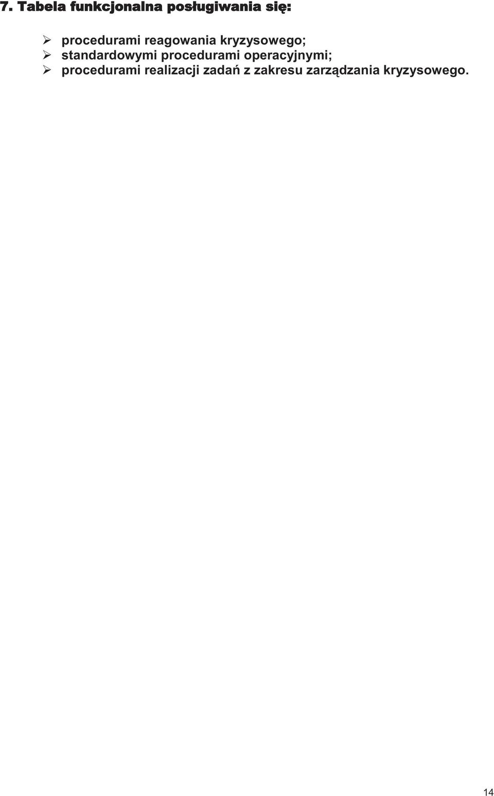 standardowymi procedurami operacyjnymi;