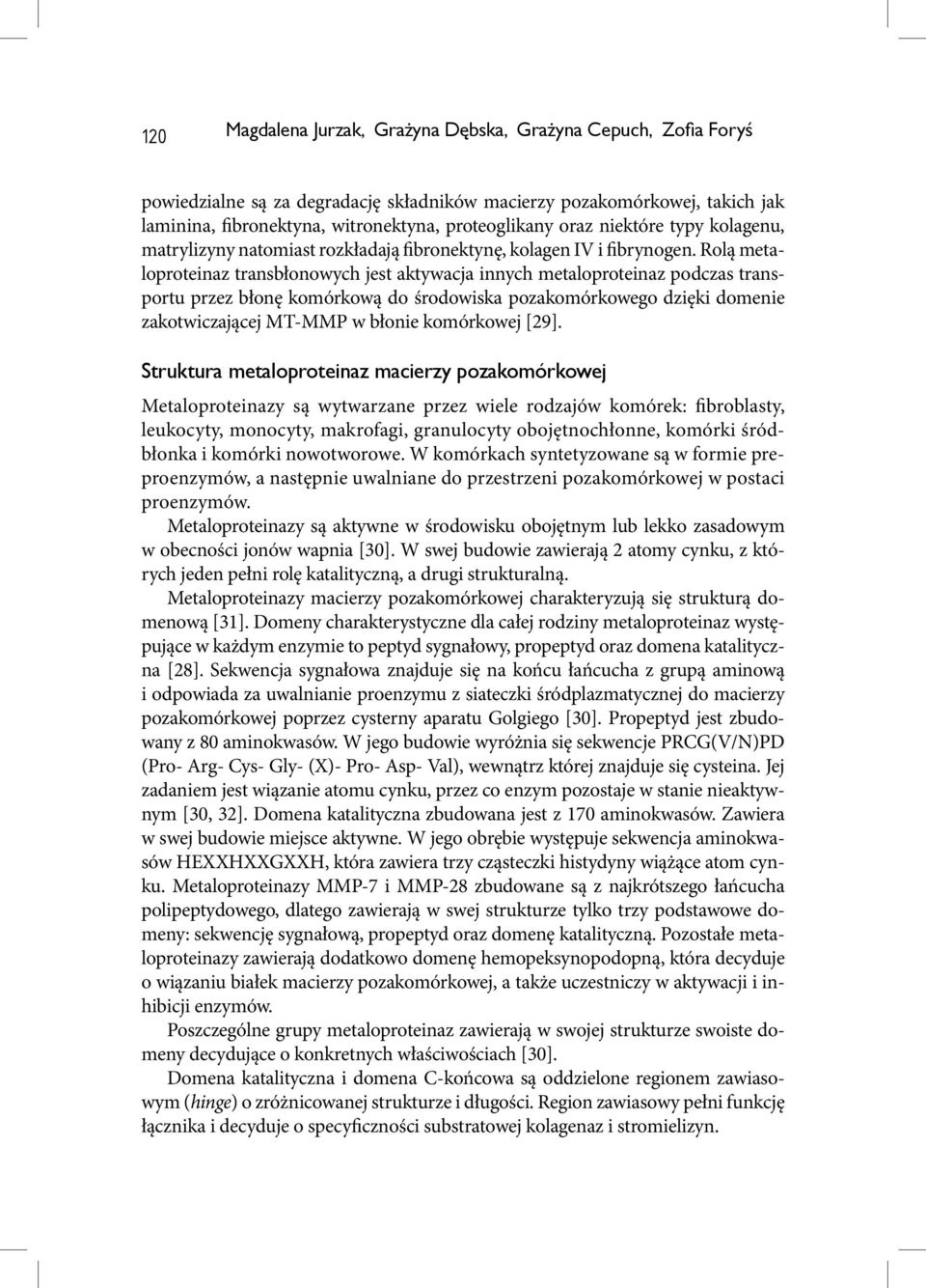 Rolą metaloproteinaz transbłonowych jest aktywacja innych metaloproteinaz podczas transportu przez błonę komórkową do środowiska pozakomórkowego dzięki domenie zakotwiczającej MT-MMP w błonie
