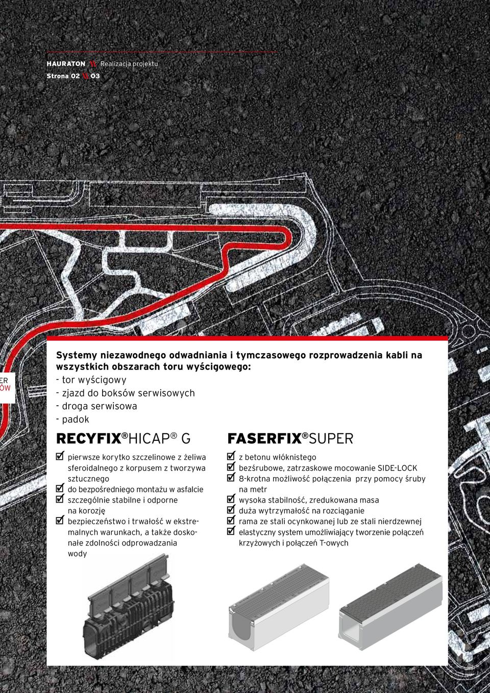 odporne na korozję bezpieczeństwo i trwałość w ekstremalnych warunkach, a także doskonałe zdolności odprowadzania wody z betonu włóknistego bezśrubowe, zatrzaskowe mocowanie SIDE-LOCK 8-krotna