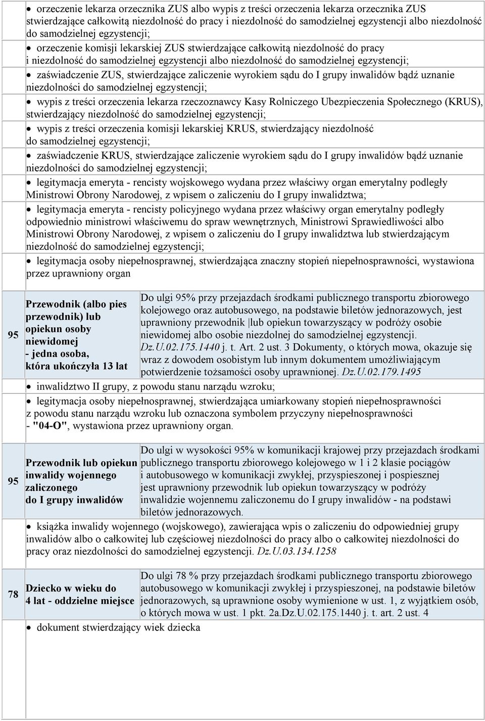 inwalidów bądź uznanie wypis z treści orzeczenia lekarza rzeczoznawcy Kasy Rolniczego Ubezpieczenia Społecznego (KRUS), stwierdzający niezdolność egzystencji; wypis z treści orzeczenia komisji