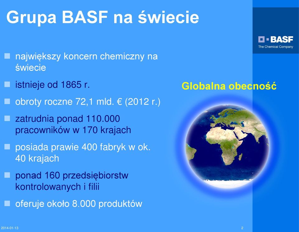 000 pracowników w 170 krajach posiada prawie 400 fabryk w ok.