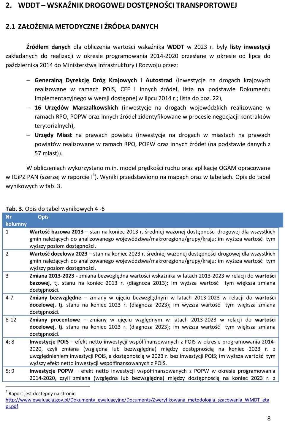 Dróg Krajowych i Autostrad (inwestycje na drogach krajowych realizowane w ramach POIS, CEF i innych źródeł, lista na podstawie Dokumentu Implementacyjnego w wersji dostępnej w lipcu 2014 r.