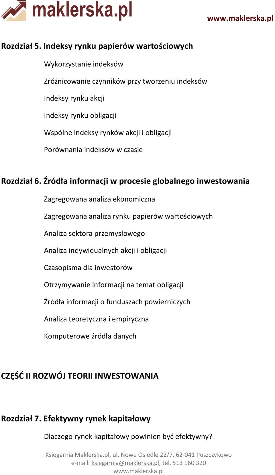 obligacji Porównania indeksów w czasie Rozdział 6.