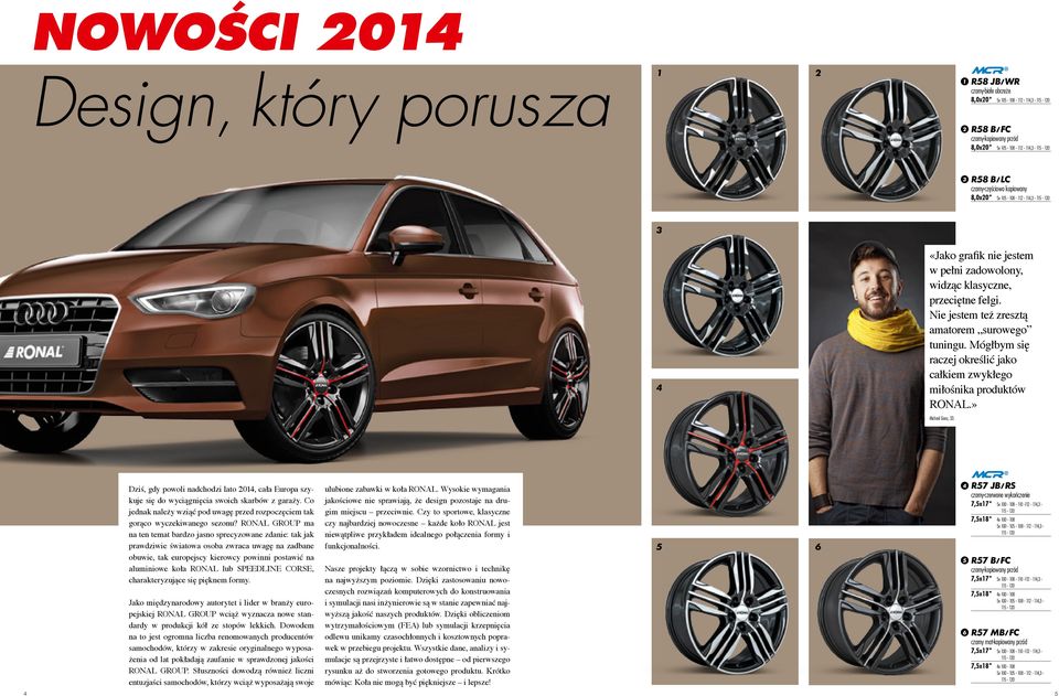 Mógłbym się raczej określić jako całkiem zwykłego miłośnika produktów RONAL.» Michael Ganz, 33. Dziś, gdy powoli nadchodzi lato 2014, cała Europa szykuje się do wyciągnięcia swoich skarbów z garaży.