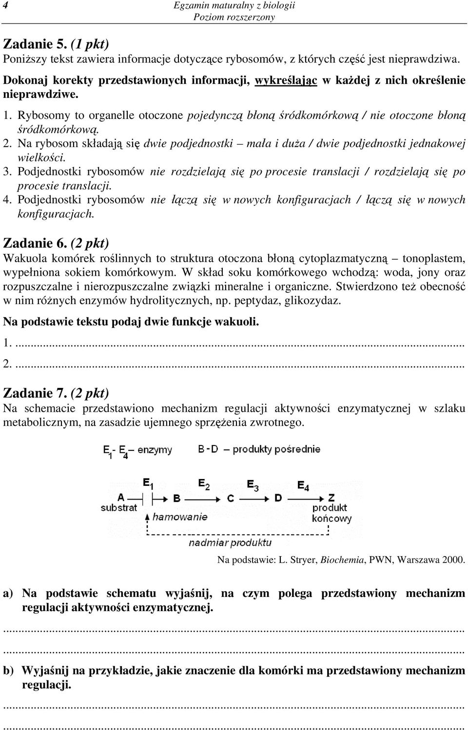 Na rybosom składają się dwie podjednostki mała i duża / dwie podjednostki jednakowej wielkości. 3.