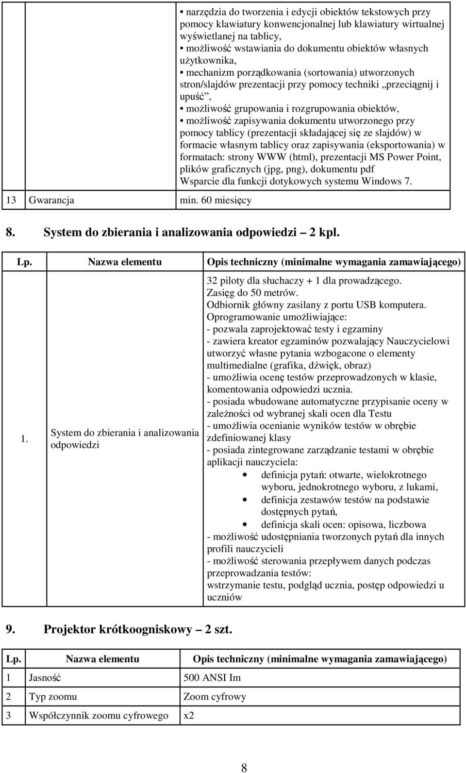 własnych użytkownika, mechanizm porządkowania (sortowania) utworzonych stron/slajdów prezentacji przy pomocy techniki przeciągnij i upuść, możliwość grupowania i rozgrupowania obiektów, możliwość