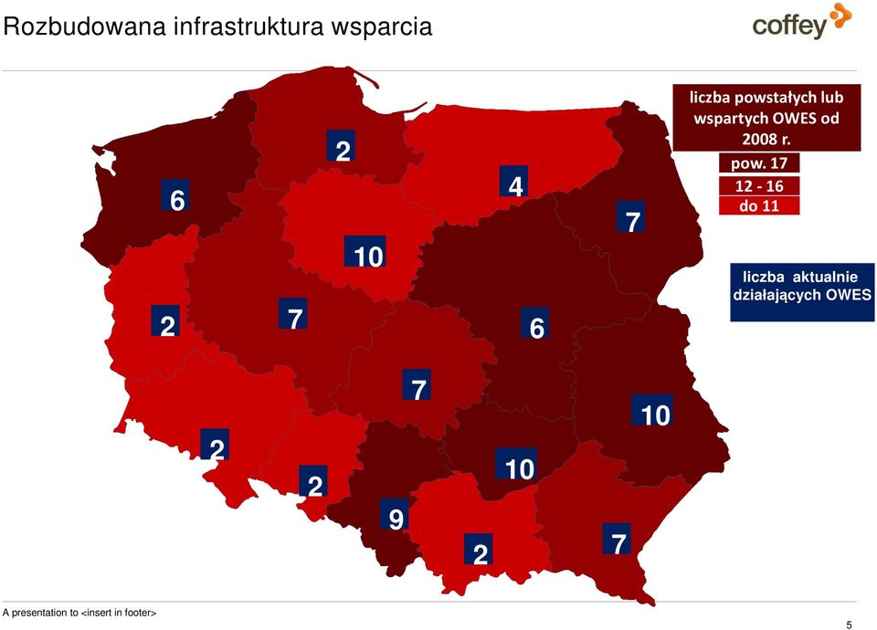 tałych lub wspartych OWES od 2008 r. pow.