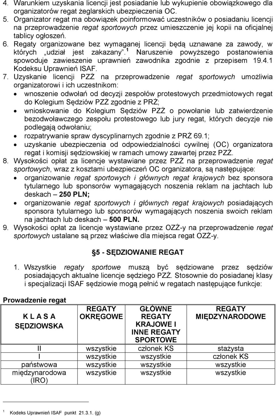 Regaty organizowane bez wymaganej licencji będą uznawane za zawody, w których udział jest zakazany.