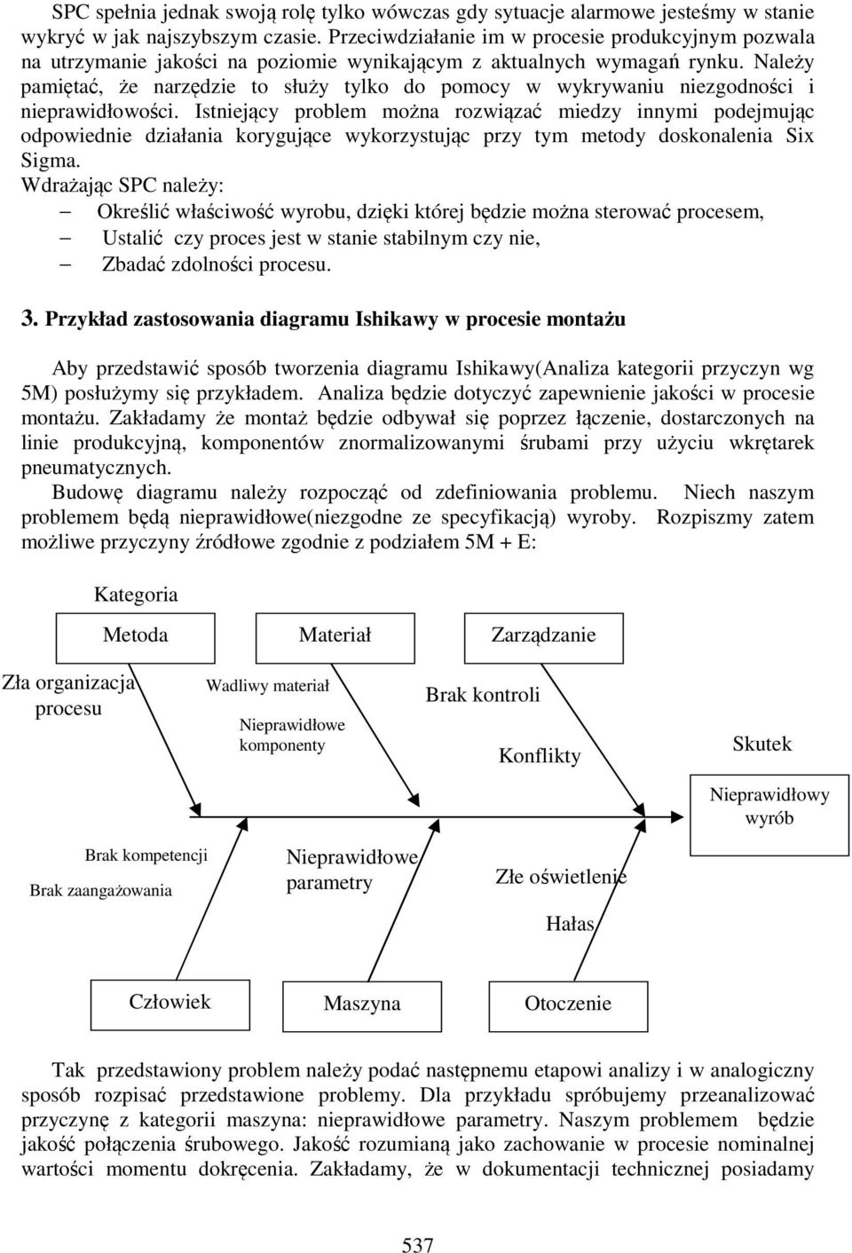 Zastosowanie Wybranych Narzędzi Six Sigma W Procesach