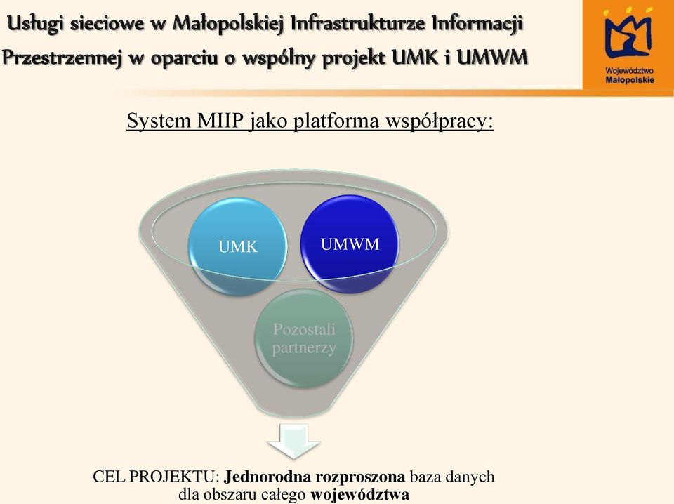 partnerzy CEL PROJEKTU: Jednorodna