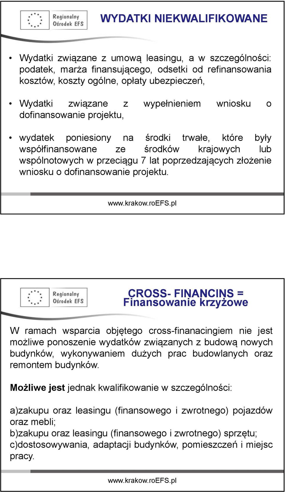 wniosku o dofinansowanie projektu.